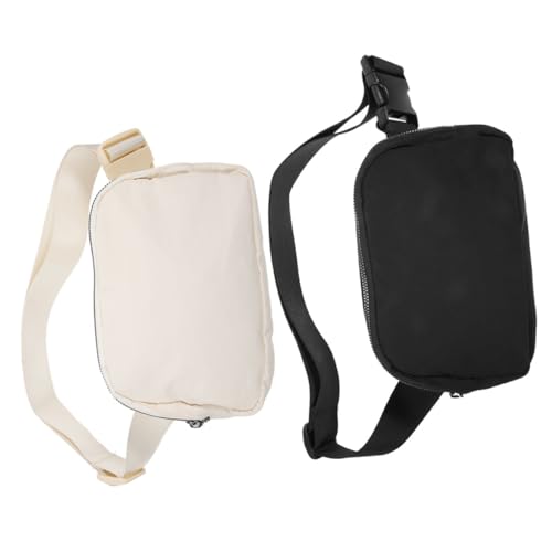 BESTonZON 2 Stück Mini Gürteltaschen Verstellbarem Gürtel und Robustem Reißverschluss Wasserabweisend Modisch und Praktisch für Damen und Herren Beim Laufen Reisen und Wandern von BESTonZON