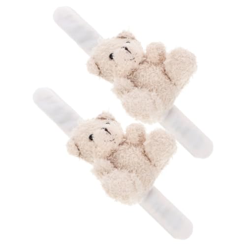BESTonZON 2stücke Schlagarmband Mit Tiermotiv Cartoon Bär Stofftier Armband Party Themed Slap Bänder Halloween Geschenke Preis Oder Geburtstagsgeschenke von BESTonZON