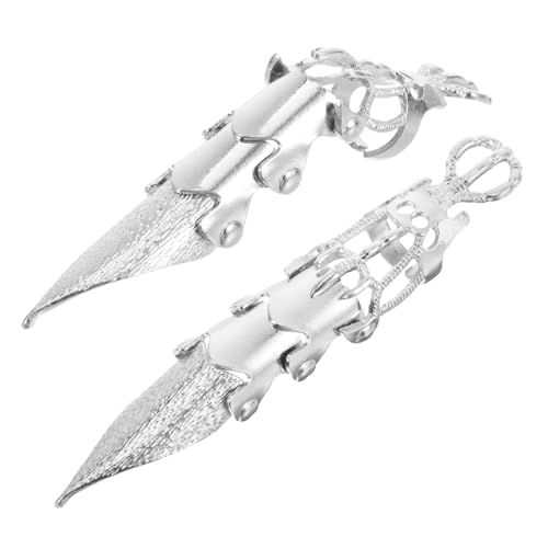 BESTonZON 2 Stück Punk stil Herren Ringe mit Drachenkopf und Tentakel design Verstellbare Metall fingerringe für Ästhetischen Schmuck und Auffälligen Gothic look Modische Accessoires für von BESTonZON