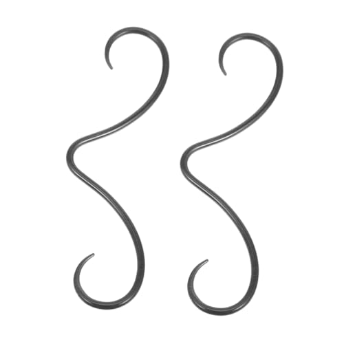 BESTonZON 2 Stück Septum Ring Kleine Nasenpiercing Ringe Damen Cool Stylisch Leicht Anzuziehen Hautfreundlich Schwarz von BESTonZON