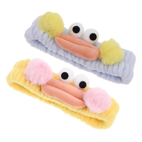 BESTonZON 2stücke Kosmetik-haarband Cartoon-stirnband Elastisch Für Gesichtwaschen Make-up Spa Täglicher Gebrauch Rutschfest von BESTonZON