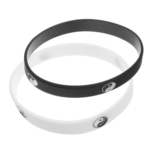 BESTonZON 2 Stück Tai Chi Silikon Armband Partnerarmbänder Street Dance Hip Unisex Verstellbar Komfortabel Für Männer Frauen von BESTonZON