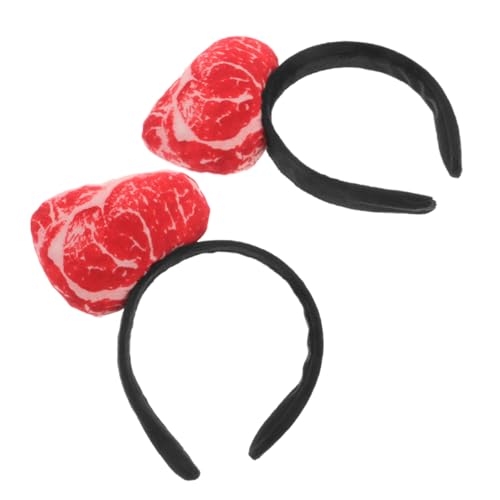 BESTonZON 2 Stück Teiliges Fleisch Stirnband Witzige Realistische Fleischform Haarreif Leichte Bequeme Party und Cosplay Accessoires für Foto Requisiten und Halloween Verkleidung von BESTonZON