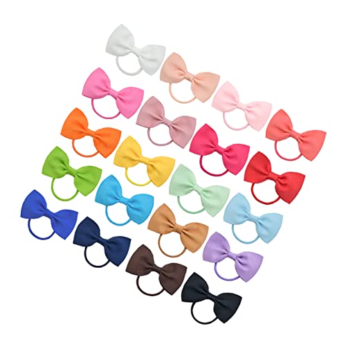 BESTonZON Schleife Elastisches Haargummi Boutique-haarschleifen Mit Ripsband Stirnband 20 Stück Gemischte Farben Haarband Für Mädchen Kinder Jugendliche von BESTonZON