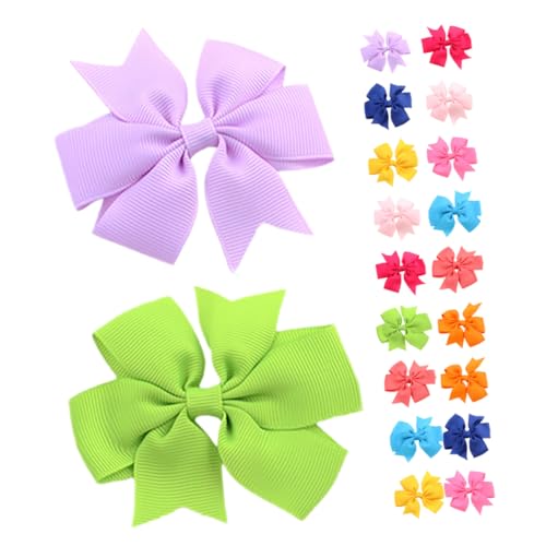 BESTonZON Haar-accessoires für Mädchen 20 Stück Haarspangen Aus Stoff mit Schleife Weich und Haarspangen für Mädchen und Teenager von BESTonZON