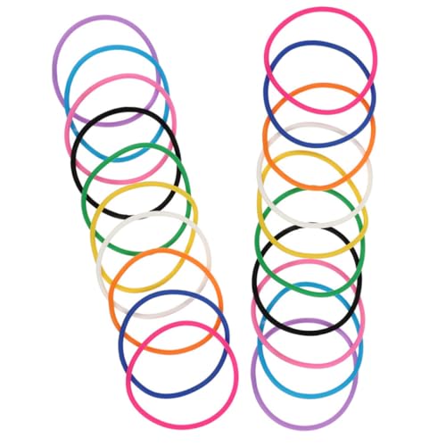 BESTonZON 20 Stück Teiliges Bunter Dehnbarer Silikonarmbänder für DIY Armbandgestaltung Elastische Leichte Wristbands mit Glatter Oberfläche Unisex Vielseitig Tragbar und Hautfreundlich von BESTonZON