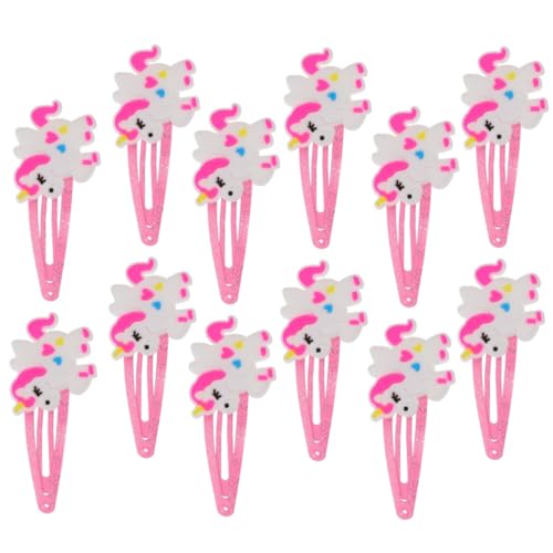 BESTonZON 20 Stück Teiliges Einhorn Haarspangen für Mädchen Weiches Kunststoffmaterial Rutschfeste Farbige Haarklammern Sichere und Bruchfeste Haarschmuck für Alltag und von BESTonZON