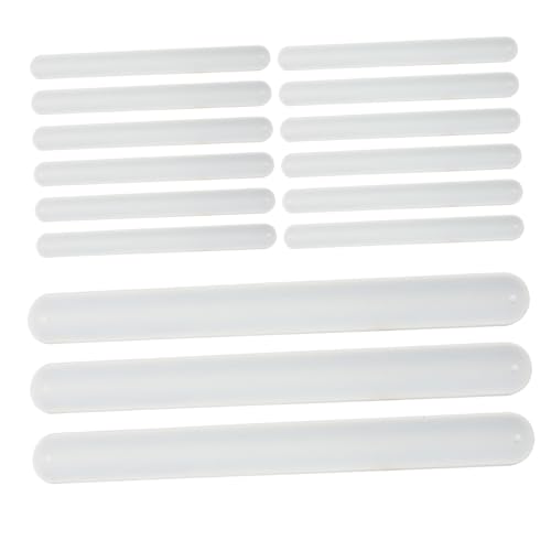 BESTonZON 20 Stück Weiße Silikon-Snap-Armbänder für weiche DIY Blanko Slap Bracelets beschreibbar für Schulprojekte Geburtstage Halloween Weihnachten kreatives Basteln von BESTonZON