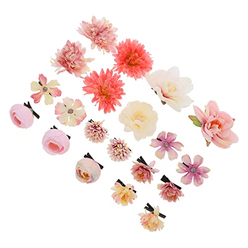 BESTonZON 21 Stück Blumen Haarnadel Haarblumen Damen Haarspange Haarspangen Blumenklammern Seidenblumen Haarspange Blumen Haarspangen Für Frauen Kleinkind Haarspange Haar von BESTonZON
