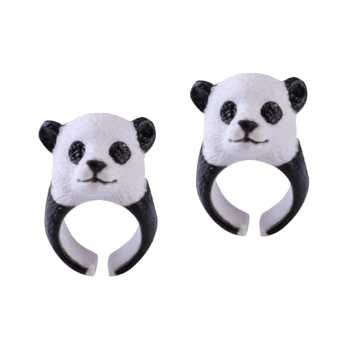 BESTonZON 2St tierischer Fingerring persönliche geschenke tierische bescherung Deckenmedaillons Öffnungsring freundschaftsringe Cartoon-Ringe Persönlichkeitsring Cosplay Zubehör Schmuck 3d von BESTonZON