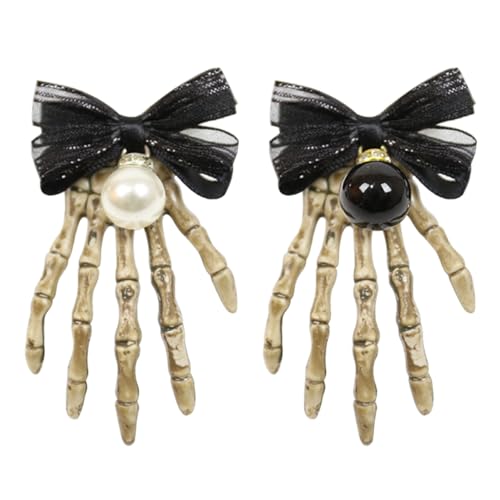 BESTonZON 2stücke Skelett Haarnadel Haarspange Skelett Kopfschmuck Party Haarnadel Dekorative Haarspange Halloween Kopfschmuck Haar Clip von BESTonZON