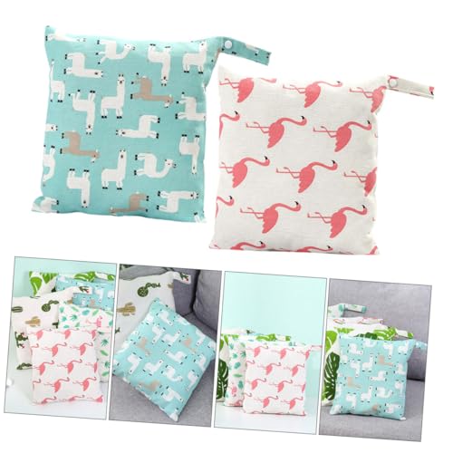 BESTonZON Kompakte Wickeltasche Mit Kordelzug – 2 Windelaufbewahrungstaschen Für Nasse Und Trockene Windeln Ideal Für Unterwegs von BESTonZON