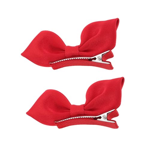 BESTonZON 2 Stück Mini-schleifenclips Zubehör Für Babys Mädchen Kleinkinder Jungen Und Mädchen Bezaubernder Schleifenstoff Sicherer Clip-mechanismus von BESTonZON
