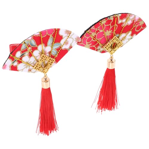 BESTonZON 2stücke Vintage Blumen-haarclips Mit Quasten Für Mädchen Japanische Haarspangen Für Hochzeiten Und Besondere Anlässe Für Tägliches Styling Und Feiern von BESTonZON