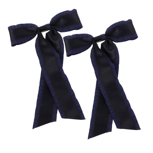 BESTonZON Dunkle Schleifenclips für Mädchen Stilvolle Haarschleifen Aus Band Vielseitiges Haar-accessoire für Frauen von BESTonZON