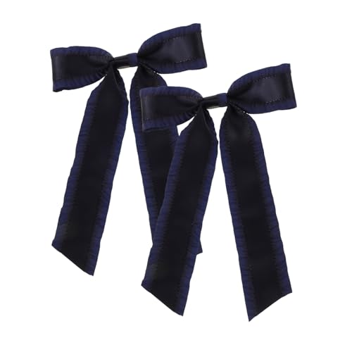 BESTonZON 2stücke Haarspangen Mit Schleife Dunkelblaue Haarschmuck Für Frauen Und Mädchen Haarschleifenclips Für Verschiedene Anlässe von BESTonZON