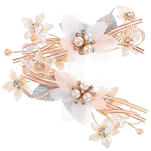 BESTonZON 2stücke Blumenhaarspange Für Mädchen Floral Haarspange Junge Mädchen Haarspange Party Hochzeit Geburtstag Schmuck Accessoire von BESTonZON
