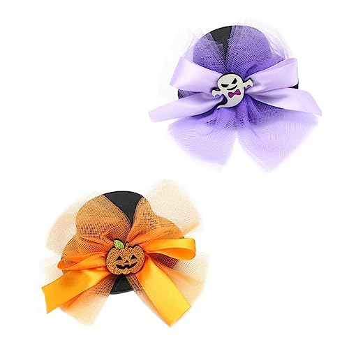 BESTonZON 2stücke Halloween Haarspangen Einfarbig Kopfschmuck Für Party Cosplay Hochzeit Mit Perlen Und Spitze Langlebige Haarnadeln Für Mädchen Frauen Für Festivals Und Feiern von BESTonZON