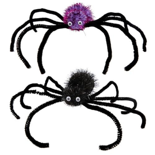 BESTonZON 2stücke Halloween-spinnen-haarspangen Mädchen Party Haar-accessoires Spinne Kopfschmuck Halloween Haar-decor Spinnenförmige Designs Für Und Festivals von BESTonZON