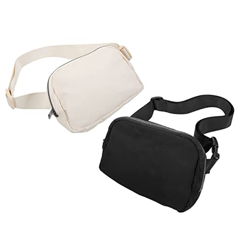 BESTonZON 2stücke Hüfttasche Für Damen Gürteltasche Tragbare Umhängetasche Mit Verstellbarem Gurt Hüftbeutel Für Reisen Ausflüge Fitness Und Laufen Einstellbare Fanny Pack Für von BESTonZON
