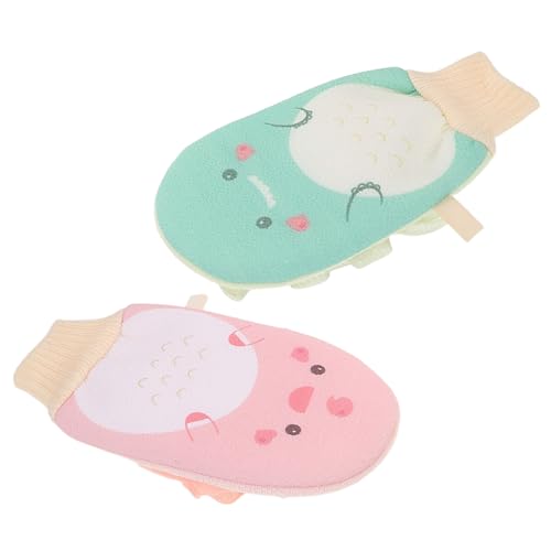 BESTonZON 2stücke Schrubbhandschuh Für Körper Luffahandschuh Für Dusche Doppelseitiger Peelinghandschuh Für Männer Und Frauen Rückenpeeling-schrubber Körperpeeling-peeling von BESTonZON