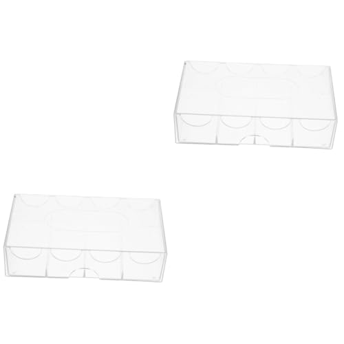 BESTonZON 2stücke Transparente Poker Chip Aufbewahrungsbox Mit Großer Kapazität Multi-Functional Organizer Für Texas Hold Chips Und Karten Kompakt Und Tragbar Für Spielabende Und Reisen von BESTonZON
