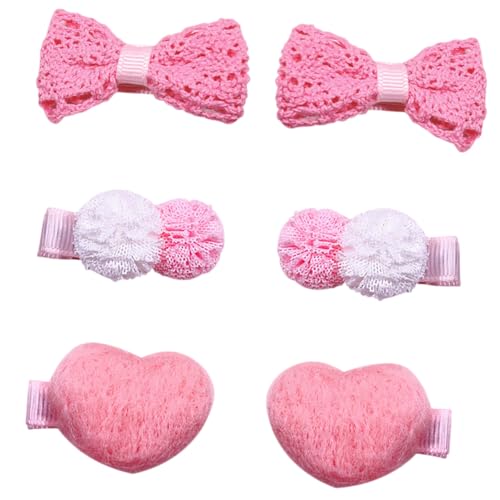 BESTonZON 3paare Haarspangen Mit Herz Und Schleife Haarschmuck Für Mädchen Und Frauen Haar-accessoires Für Alltag Und Anlässe von BESTonZON
