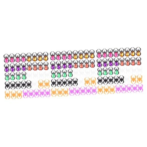 BESTonZON 3 Sätze Halloween Spinnenringe Kunststoffringe Für Halloween Party Füller Für Geschenktüten Und Dekoration Leicht Tragbar Für Verschiedene Anlässe 50 Stück * 3 von BESTonZON