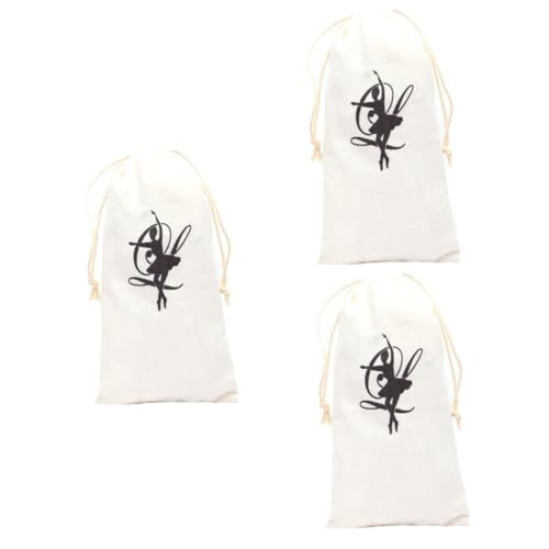 BESTonZON 3 Stück Aufbewahrungstasche für Tanzschuhe Mädchen Tanztasche Ballett Reisen tragbare Schuhe Aufbewahrungsbeutel Tasche mit Kordelzug Tasche für Schuhe Tanzschuhtasche Segeltuch von BESTonZON