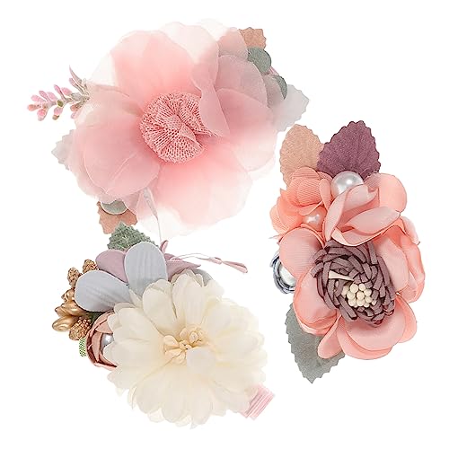 BESTonZON Modische Blumen-haarspange für Jungen und Mädchen Haarschleifen Clips Haar-accessoires für Baby-mädchen 3er-set von BESTonZON