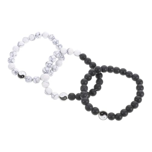 BESTonZON 3 Stück Sportarmband Herren-Perlenarmband Yin-Yang-Paar-Armband Yin-Yang- Schwarz -Weiß -Armband schwarzes weißes Armband Yin-Yang-Armband Zinklegierung BESTonZON 3 Stück Sportarmband Herren-Perlenarmband Yin-Yang-Paar-Armband Yin-Yang- Schwarz -Weiß -Armband schwarzes weißes Armband Yin-Yang-Armband Zinklegierung von BESTonZON