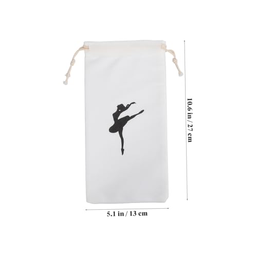BESTonZON 3 Stück Teiliges Ballettschuhbeutel aus Atmungsaktivem Baumwollstoff mit Kordelzug Tragbare Tanzschuhtaschen für Mädchen Vielseitig als Aufbewahrung und Reisebeutel Geeignet von BESTonZON