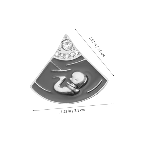 BESTonZON 3 Stück Teiliges Brustbroschen aus Legierung Kreative Embryo Anstecknadeln Langlebige Mode Pins für Anzug Hemd zu Geburtstag Muttertag Hochzeit Alltag und Beruf von BESTonZON