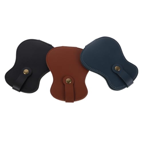 BESTonZON 3 Stück Teiliges Gitarren-Plektrum-etui aus Pu-Leder mit Großem Fassungsvermögen Organizer mit Separaten Fächern für Verschiedene Plektren Kompakt und Leicht für Akustik Unterwegs von BESTonZON