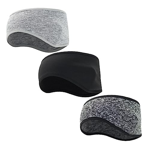 BESTonZON 3 Stück Winter Stirnband mit Ohrenschutz Atmungsaktiv Winddicht Elastisch Schützend für Stirn und Ohren für Sport Laufen Radfahren und Outdoor Aktivitäten von BESTonZON