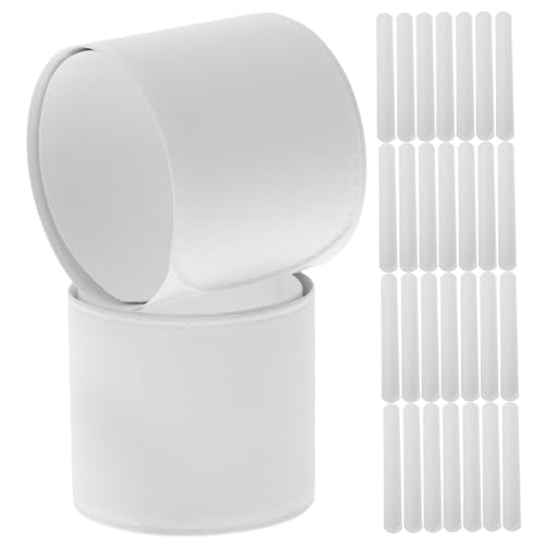 BESTonZON 30 Stück Teiliges Weißes DIY Schnapparmband aus Langlebigem PVC Stahl für Einfache Handhabung als Partygeschenk Malspielzeug und Gastgeschenk zu Geburtstag Halloween Weihnachten von BESTonZON