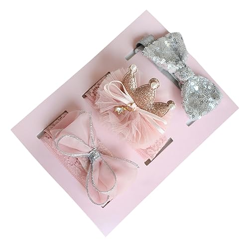 BESTonZON 3 Stück Haarband für Säuglinge Kopfschmuck mit Schleife und Krone Haarschmuck für Babys ab 18 Monaten Pfirsich Weichem Material für Besondere Anlässe BESTonZON 3 Stück Haarband für Säuglinge Kopfschmuck mit Schleife und Krone Haarschmuck für Babys ab 18 Monaten Pfirsich Weichem Material für Besondere Anlässe von BESTonZON