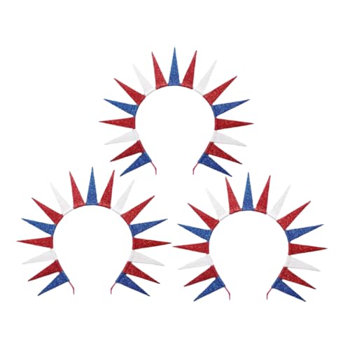 BESTonZON 3stücke Stirnband Für Frauen Patriotisch Kopfbedeckung Unabhängigkeitstag Party Dekoration Haarband Kopfband Kopfbedeckung Statue Kostüm Zubehör von BESTonZON