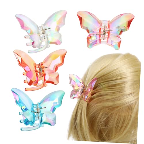 BESTonZON 4stücke Bunte Schmetterlings-haarklammern Für Frauen Rutschfeste Haarclips Mit Starkem Halt Für Dickes Haar Und Vielseitige Stylings von BESTonZON