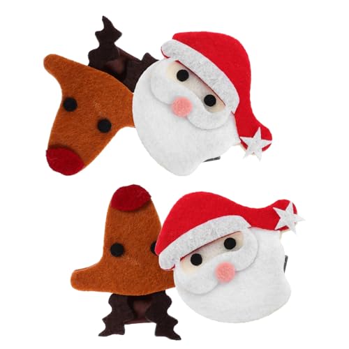 BESTonZON 4stücke Weihnachts Haarspangen Weihnachtliche Haarclips Für Party Damen Haaraccessoires Mit Festive Design Für Verschiedene Anlässe von BESTonZON