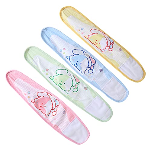 BESTonZON 4 Stück babybauchband Bauchbinde nach der Geburt babybauchnabel Bauchnabelband Bauchnabelformer bauchwärmer neugeborenen bauchband Bauchband Bauchnabelschutzgürtel von BESTonZON
