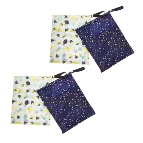 BESTonZON 4 Stück wasserdichte Wiederverwendbare Nasstaschen für Windeltasche mit Großer Kapazität Waschbar Vielseitig für Schwimmen Reise Wickeltasche Sport Toilettenartikel Geeignet von BESTonZON