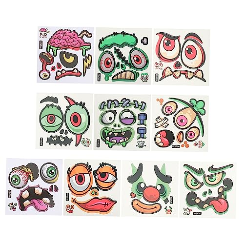 BESTonZON 40 Blätter Halloween- -Aufkleber Halloween Aufkleber Halloween Sticker Halloween DIY Decorations Halloween-Zubehör Halloween-Aufkleber Kürbis-Dekor Partygeschenk PVC von BESTonZON