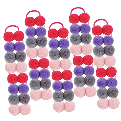 BESTonZON 40stücke Mädchen Plüsch Haargummis Elastische Liebevolle Haarbänder Für Mädchen Bunte Haaraccessoires Für Partys Und Alltag Und Langlebig von BESTonZON