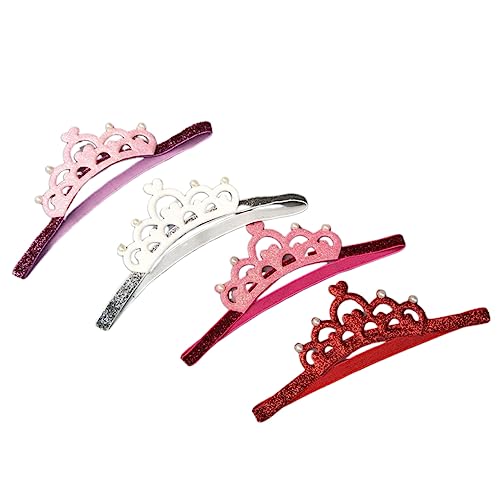 BESTonZON 4stücke Glitzernde Krone Haarbänder Für Elastische Schimmernde Kopfbedeckung Für Geburtstagsfeiern Und Fotoshootings Für Neugeborene Und Kleinkinder von BESTonZON