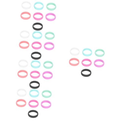 BESTonZON 5 Sätze Silikonringe Für Frauen Teiliges Flexible Geruchsneutrale Und Hautfreundliche Eheringe Für Sport Und Rutschfest Und Schützend Farben Erhältlich Für Fitness Und 7 Stücke * 5 von BESTonZON