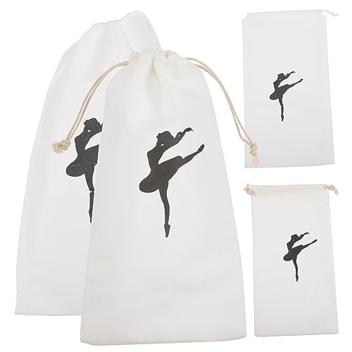 BESTonZON 5 Sätze Tanzschuhe Aufbewahrungstasche Tänzer Tasche Für Schuhe Schuhbeutel Für Balletttanz Tanztaschen Ballettschuhtaschen Für Mädchen Tanzende Schuhtaschen Polyester 4 Stücke * 5 von BESTonZON