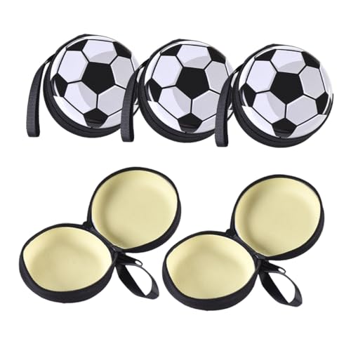BESTonZON 5 Stück Teiliges Fußball Münzbeutel aus Leichte Tragbare Aufbewahrungsbox für Kleingeld und Snacks für Outdoor Sport und Fußballfans Kompakt und Robust für Teenager Mädchen von BESTonZON