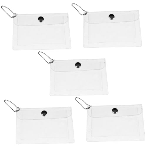 BESTonZON 5 Stück Transparente Geldbörse Wasserdichter Kleingeldbeutel für Münzen Schlüssel und Kleine Gegenstände für Unterwegs mit Elegantem Design und Praktischem Reißverschluss von BESTonZON