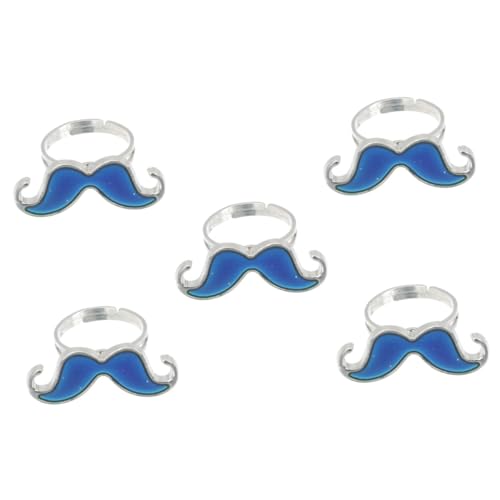 BESTonZON 5St Bartfarbwechselring therminal kinderringe charisma Cartoon-Ring für Kinder Geschenk für Kinder Gastgeschenke Stimmungsringe für Frauen Karikatur Schmuck Fräulein Zinklegierung von BESTonZON